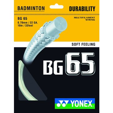 Badmintonový výplet Yonex BG 65 bílý 10m stříhaný