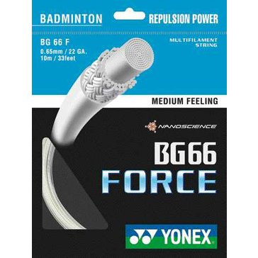 Badmintonový výplet Yonex BG 66 Force 10m bílý stříhaný