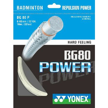 Badmintonový výplet Yonex BG 80 Power 10m bílý stříhaný