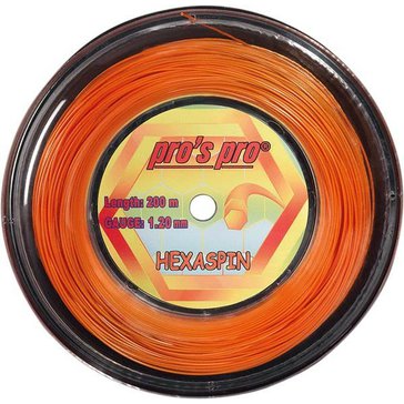 Tenisový výplet PRO´S PRO Hexaspin 200m 1,30 oranžová