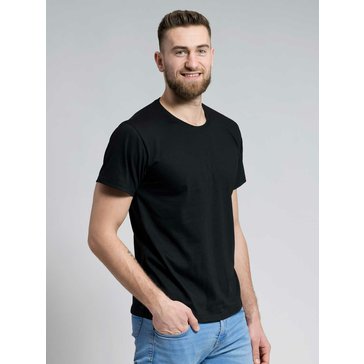 Pánské bavlněné triko CityZen kulatý výstřih černá, vel. 4XL