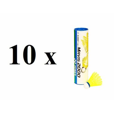 Badmintonový míč Yonex Mavis 2000 X6 /10 balení/ Yellow, rychlost střední-modrá