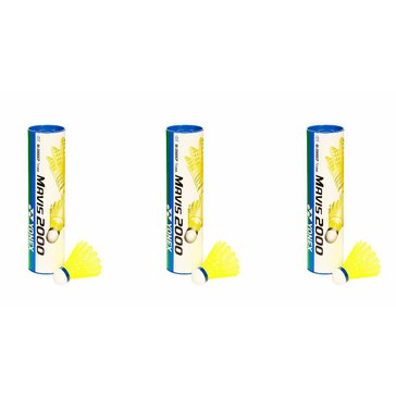 Badmintonový míč Yonex Mavis 2000 X6 /3 balení/ Yellow, rychlost střední-modrá