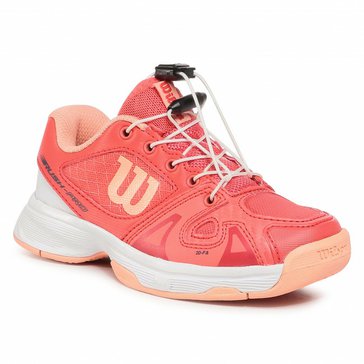 Dětská tenisová obuv Wilson Rush Pro JR QL světle červená/bílá,  vel. 35