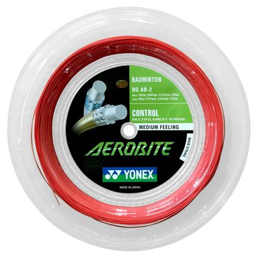 Badmintonový výplet Yonex Aerobite 200m bílý/červený +omotávky X3