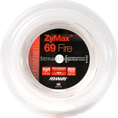 Badmintonový výplet ASHAWAY ZyMax 69 Fire Power White 200m