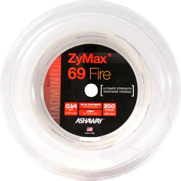 Badmintonový výplet ASHAWAY ZyMax 69 Fire Power White 200m + omotávky X3