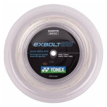 Badmintonový výplet Yonex Exbolt 65 200m bílý + omotávky X6