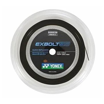Badmintonový výplet Yonex Exbolt 65 200m černý + omotávky X6