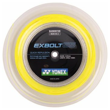 Badmintonový výplet Yonex Exbolt 65 200m žlutý + omotávky X6