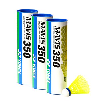Badmintonový míč Yonex Mavis 350 X6 /3 balení/ Yellow, rychlost střední-modrá